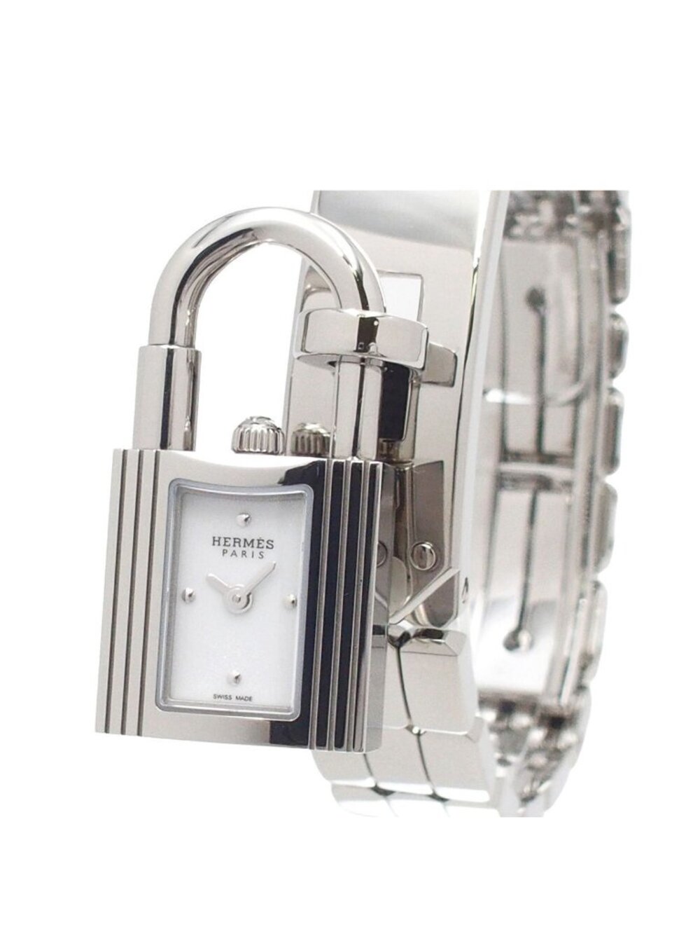 Hermes Kelly Watch XS White SS Quartz